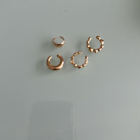 Gold Minimalist cuff Set A1431 - Picture 4 of 4